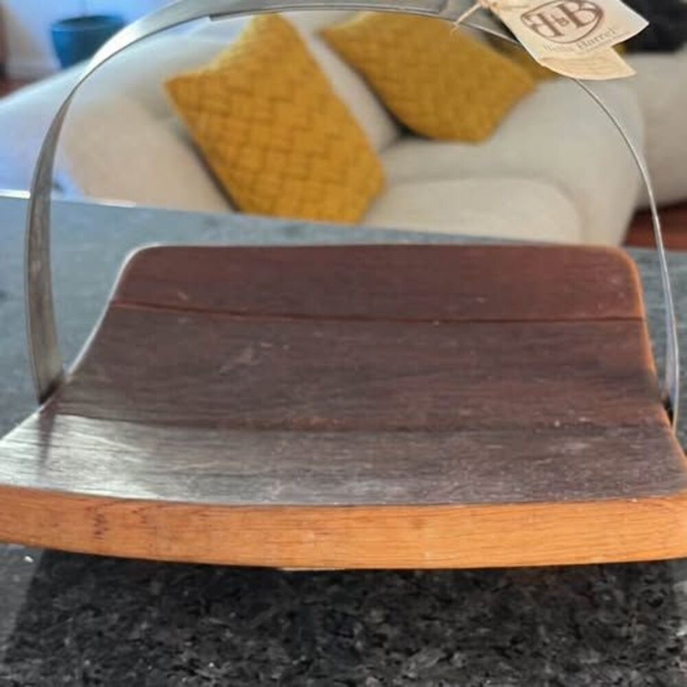 Bella Barrel by Jonathan Black Reclaimed Wine Barrel Stave Serving Tray $150